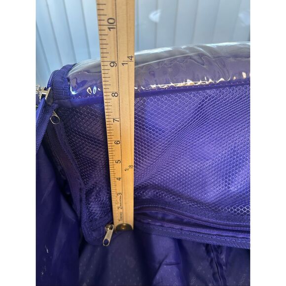 London Fog Mayfair Purple Paisley Underseat Carry on luggage 15” - Picture 14 of 16